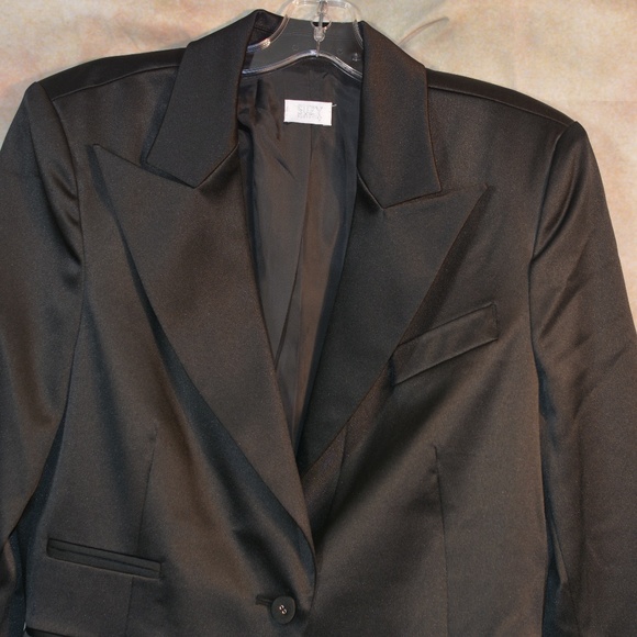 Black Tux Style Blazer SZ L - Picture 2 of 4